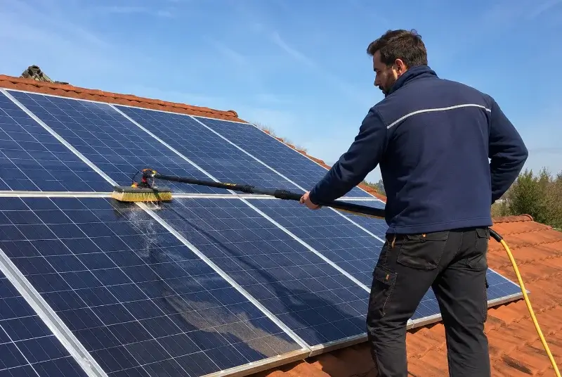 Nettoyage et entretien de panneaux solaires à la Mure
